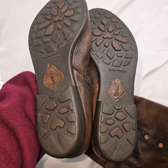 Born Sage Riding Knee High Studded Button Boots Equestrian Leather Size 8 - Picture 6 of 8